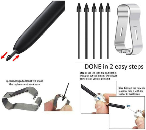S23 Ultra S Pen with Bluetooth, 0.7mm Pen Tips, 4096 Pressure Sensor for Galaxy S23 Ultra 5G All Versions, Phantom Black