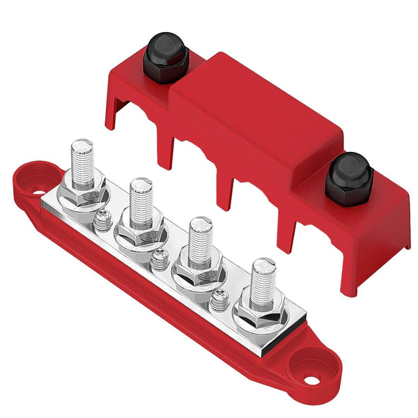 MGI SpeedWare 4-Post Power Distribution Block Busbar, 250 AMP Rating for Automotive, Marine, and Solar Wiring