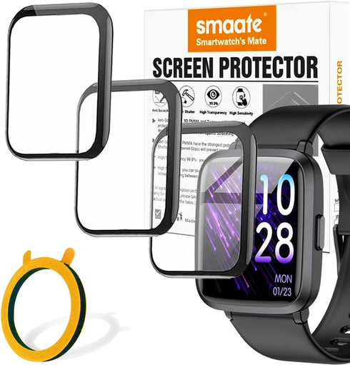 3D Screen Protector Compatible with 1.3 inches ID205L Smart Watch, 3-PACK for ID205 Series