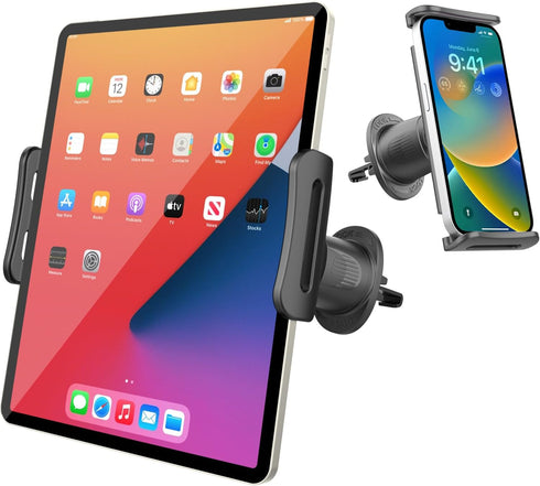 iPad Car Mount Air Vent Holder, Upgraded Metal Hook for 5-11 Inch Tablets, Samsung Galaxy, iPad Pro, iPhone