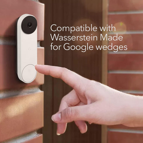 Wasserstein No-Drill Mount for Google Nest Doorbell (Battery), Avoid Drilling and Protect Walls