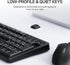 Rapoo X2100 2.4GHz 12 Quiet Wireless Keyboard and Mouse Combo, USB Receiver, Multimedia Keys, Spill-Proof, Full-Sized