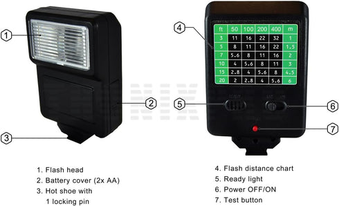 Digital Camera Flash with Shoe Bracket for Sony, Nikon, Canon, Pentax, Olympus & More Cameras & Camcorders