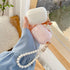 Olytop Cute Glitter Airpods Pro 2nd/1st Generation Case with Cleaner Pen, Shell Pattern Cover with Luxury Pearl Keychain