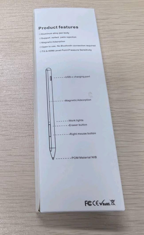 Microsoft Surface Stylus Pen for Pro/Book/Laptop/Studio, Rechargeable with Palm Rejection, 4096 Pressure Sensitivity