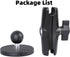 FPN 66mm 25mm /1 inch 3.54" Diameter Round Heavy-Duty Magnetic Base Mount with Rubber Coating Ball & Double Socket Arm