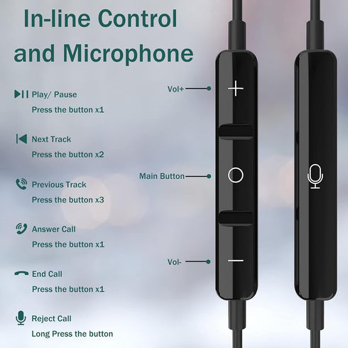 3.5mm Earbuds Wired with Mic for Samsung A14 A32 A15 A13 5G Wired in-Ear Headphones 3.5mm Headphone Jack Stereo Magnetic Earphones Wired for Samsung A52 A03s A12 Pixel 4a LG iPad Mini Moto Tablet