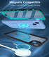iPhone 14 Plus Waterproof Case, Shockproof Dustproof with Built-in Screen Protector, Magnetic Ring, 6.7", Teal