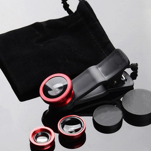 Toddmomy 2 Sets Clip-on Phone Camera Lens Kit, Wide Angle Macro Fisheye Mobile Camera Lenses for Smartphone