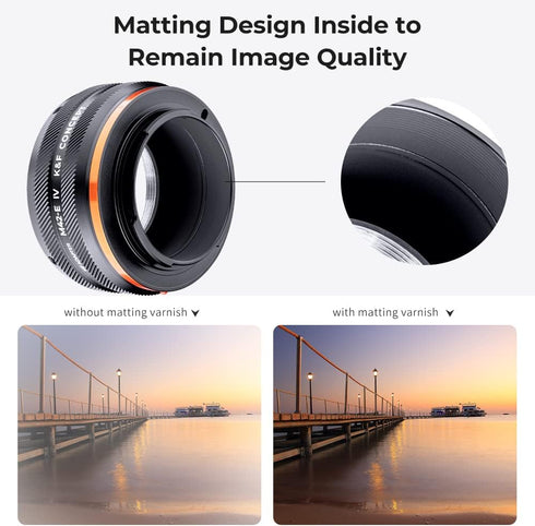 K&F Concept Lens Mount Adapter M42-NEX IV, Manual Focus for M42 Lens and Sony E Mount Camera Body