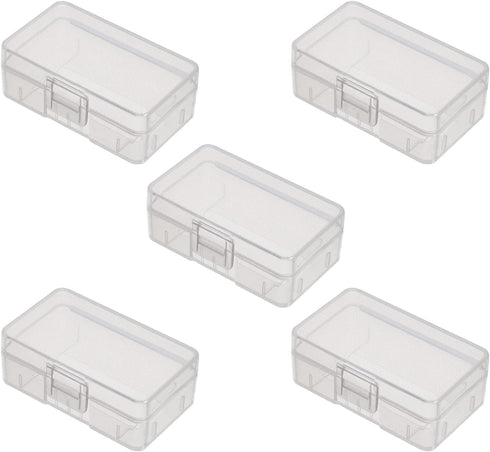Fielect 5Pcs 9V Battery Storage Case - Transparent Organizer for 9V Battery Multipurpose Holder