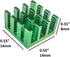 Easycargo 10pcs 14mm Heatsink + 3M 8810 Thermal Conductive Adhesive Tape for Cooling GPU Chips (Green 14mm)