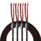 Tertullus 1 Pair HiFi OFC Braid Audiophile Speaker Cable, 4 Spade Plugs to 4 Spade Plugs, Total 8 Spade Plugs