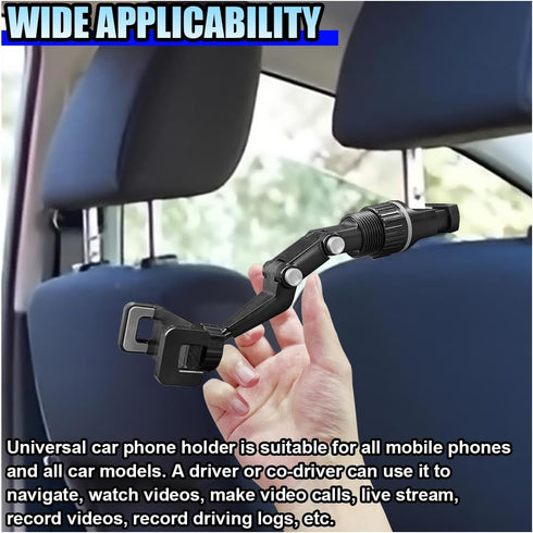 ZIMISI 360 Rearview Mirror Phone Mount Holder for Car, Rotating Adjustable Car Phone & GPS Holder, Universal