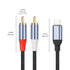 3.3FT USB-C to Dual RCA Cable - Digital to Analog Audio Cable with DAC Chip, Gold-Plated RCA Connectors, Dual-Shielded
