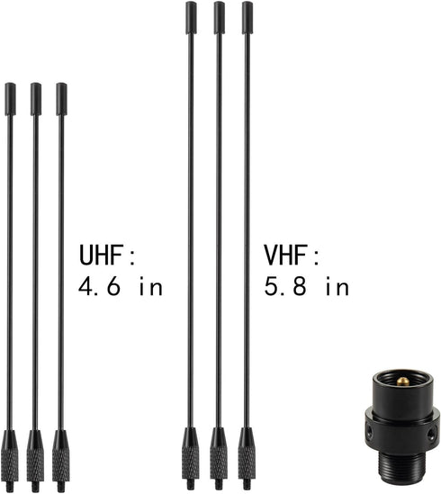 eifagur 136-174MHz 400-470MHz PL259 UHF VHF Dual Band Magnetic Base Mount Soft Whip Antenna with Ground Plane Kit