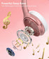 Headset, 90H Gift-H1 INFURTURE Pink Headphones Over Ear Headphones Active Noise Cancelling Bluetooth Headphones, Deep
