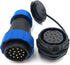 SD28 28MM IP68 16Pin Panel Mount Waterproof Wire Connector,Industrial Power Cable Connector (16-Pin, Panel Mount-Plug(male)&Socket(female))