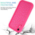 MOWIME Cheetah Print Shockproof Case for iPhone XR 6.1 Inch, Slim Anti Scratch Leopard Case for Women Girls, Hot Pink