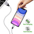 Apple MFi Certified 6-Pack Lightning Cables (3/3/6/6/6/10FT) for iPhone 14 Pro/13/12/11 - Fast Charging, Silver & White.