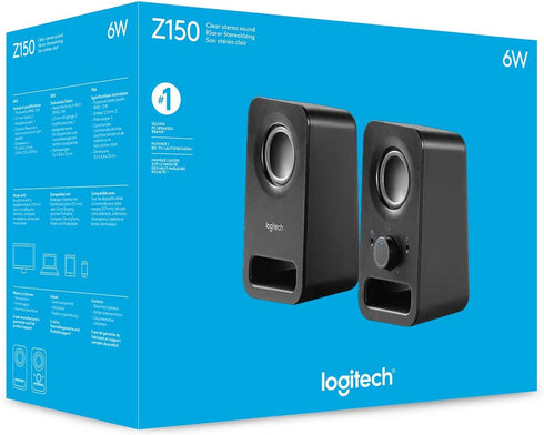 Logitech Z150 Multimedia Speakers with Stereo Sound for Multiple Devices, Black