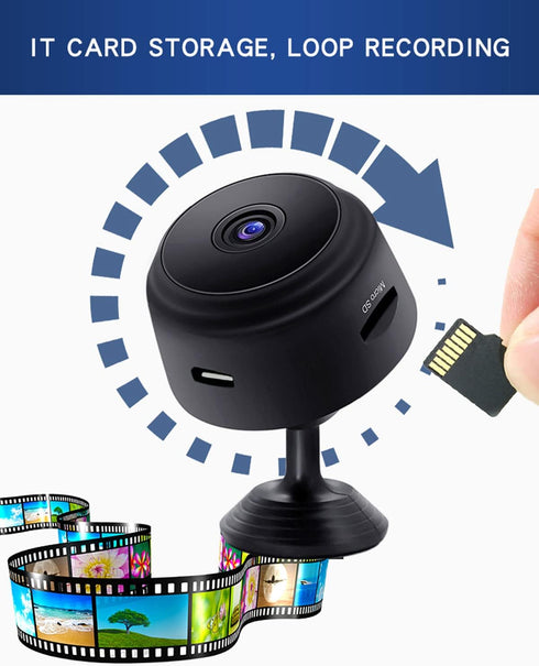 senri Mini Security Camera, 1080P HD WiFi Home Indoor/Outdoor Camera for Baby/Pet/Nanny, Remote Viewing