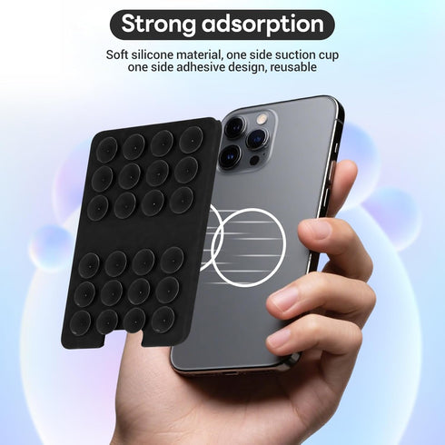 Zoanchig 2PCS 3 2.24 3.3 Classic - Silicone Suction Phone Case Adhesive Mount - Hands-Free, Up to Cards,Strong Grip