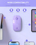 Wireless Bluetooth Mouse, Purple, 1600 DPI, Long Battery Life, Dual Connectivity, Quiet Click, High-Precision Optical