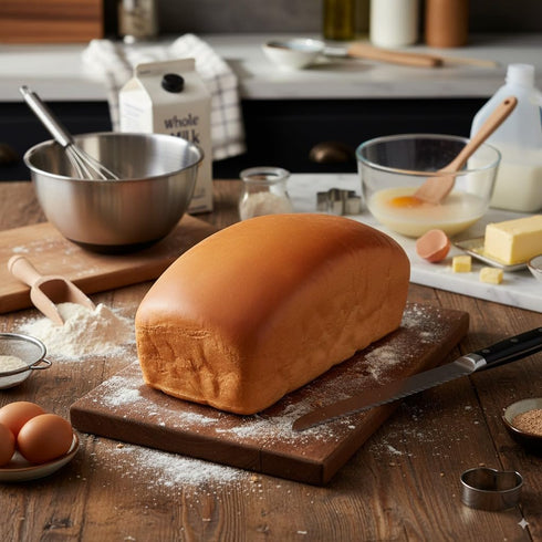 LUOZZY Fake Bread Decoration Artificial Bread Simulation Food Model Square Bread Photo Props for Kitchen Display
