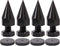Flushbay 4 Pack Speaker Spikes Floor Protectors Adjustable Speaker Isolation Spikes M8 Black