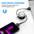 3.3ft Retractable Multi Charger Cable 2-Pack, 3-in-1 Fast Charging Cord for iPhone, iPad, Samsung, PS, Tablets & More
