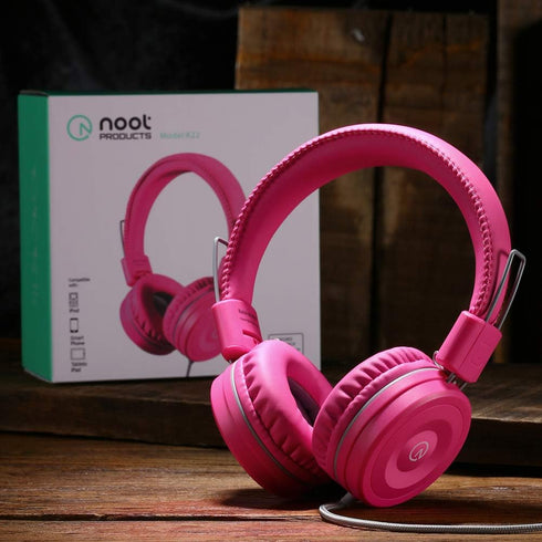Shop noot Kids Headphones K22: Foldable Stereo, Tangle-Free 5ft Cord, 3.5mm Jack, On-Ear for iPad, Kindle, Travel,