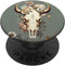 Skull Bull Western Boho Floral Cowgirl PopSockets Standard PopGrip for Girl Women Rural
