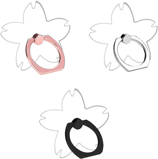 Transparent Oriental Cherry Cell Phone Ring Holder - 360 Rotation Clear Cherry Blossom Grip Stand