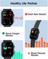 Smart Watch for Men Women (Answer/Make Call), 2.0" Fitness Tracker with 100+ Sport Modes, IP67 Waterproof