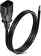 CERRXIAN 3.9FT IEC 320 C14 Male 3 Pin with Open Wiring Stripped, 16AWG