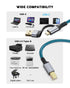 Hftywy 10 2-in-1 Printer Cable FT, Type C and USB A to B Printer Cable Compatible with MacBook Pro, HP, Canon, Epson