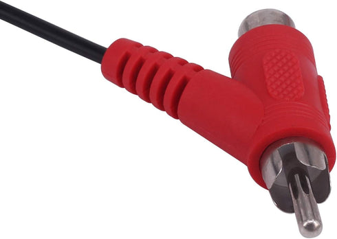RCA Audio Piggyback Extender Cable - 5Ft 2 RCA Male to 2 RCA Male + RCA Female Piggyback Extension Audio Video AV