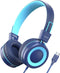 Upgrade USB Type C Kids Headphone for School, Foldable Lightweight On-Ear Headphones, 94dB Safe Volume Limited, HD