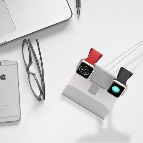 Dual Head Mode Watch Charging Stand Docking Station for Apple Watch Series, Ultra/8/7/6/5/3/2/SE & Airpods