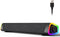 SOULION R30 Plus Bluetooth Computer Speakers for PC, Wired USB Powered Sound Bar with 6 Modes LED Lights