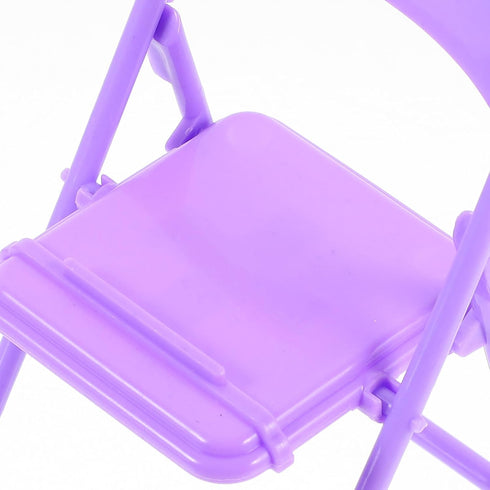 DOITOOL 10-Pack Cartoon Design Foldable Chair Phone Stand - Portable Purple Holder