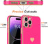 Teageo Compatible with iPhone 14 Pro Case for Girl Women, Cute Love-Heart Luxury Bling Soft Back Cover, Raised Camera
