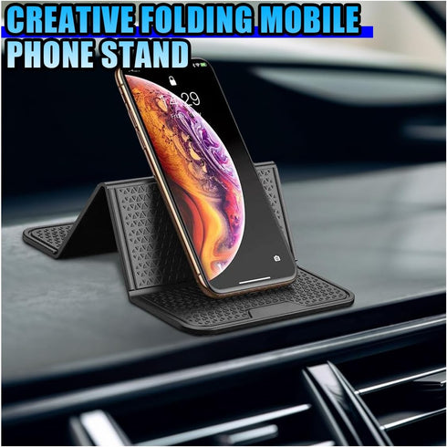 YoRise Foldable Car Dashboard Non Slip Mat, Multifunctional Cell Phone Holder, Car Dash Grid Sticky Pad, Vehicle