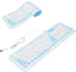 GOWENIC Foldable Silicone Keyboard, 106 Keys Roll Up USB Wired Waterproof Silent Soft Keyboard for PC Laptop Notebook