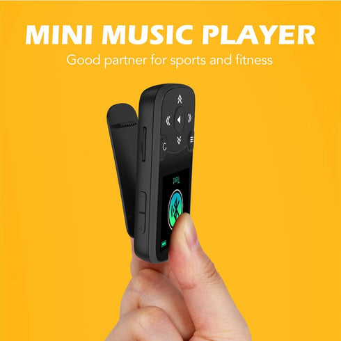 AGPTEK 64GB MP3 A65 5.3 128GB Player with Clip, Bluetooth Lossless Sound with FM Radio, Voice Recorder for Sport