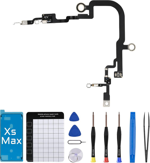 for iPhone Xs MAX Bluetooth WLAN Antenna Flex Cable Replacement Signal WiFi Bluetooth Connection Part for iPhone XSMAX with Repair Fix Tool 6.5 inch A1921 A2101 A2102 A2104