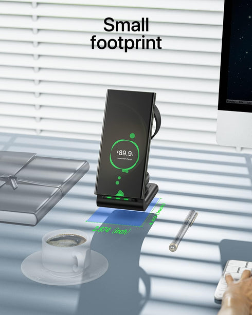 Intoval Wireless Charger - Charging Station for Samsung Galaxy Phone/Watch/Buds, Fit for Note 20/10, Galaxy Watch 4/3