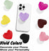 Svanove 3D Heart Adhesive Phone Grip Holder, Cute Collapsible Glass Stick Phone Grip Stand Expanding Kickstand
