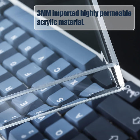 Hyekit Premium Acrylic Keyboard Clear Cover Protector, Mechanical Keyboard Dust Cove for Keychron K6/Nj68/FL680